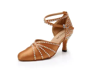 Women's Satin Customized Heel Modern Dance Ballroom Dance Shoes